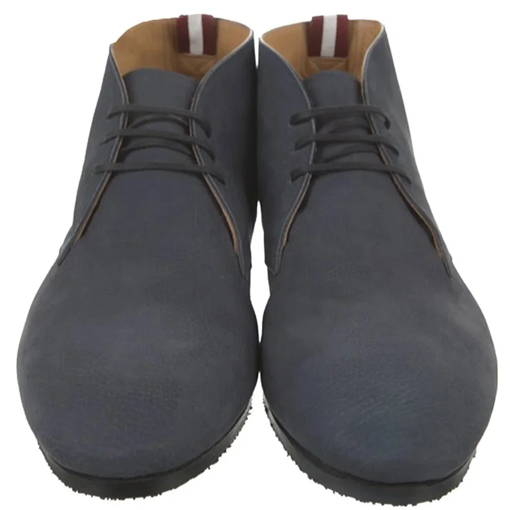 NEW $620 Bally Plurien Desert Boots! 7.5 or 9 Gray Blue Suede SWITZERLAND MADE